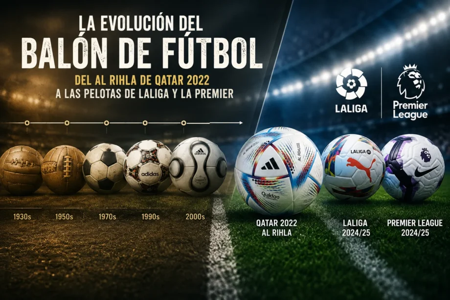 evolución del balón de fútbol