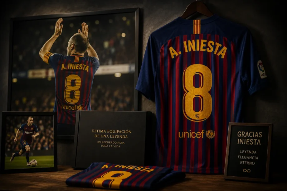 camiseta de despedida firmada de una leyenda del fútbol español