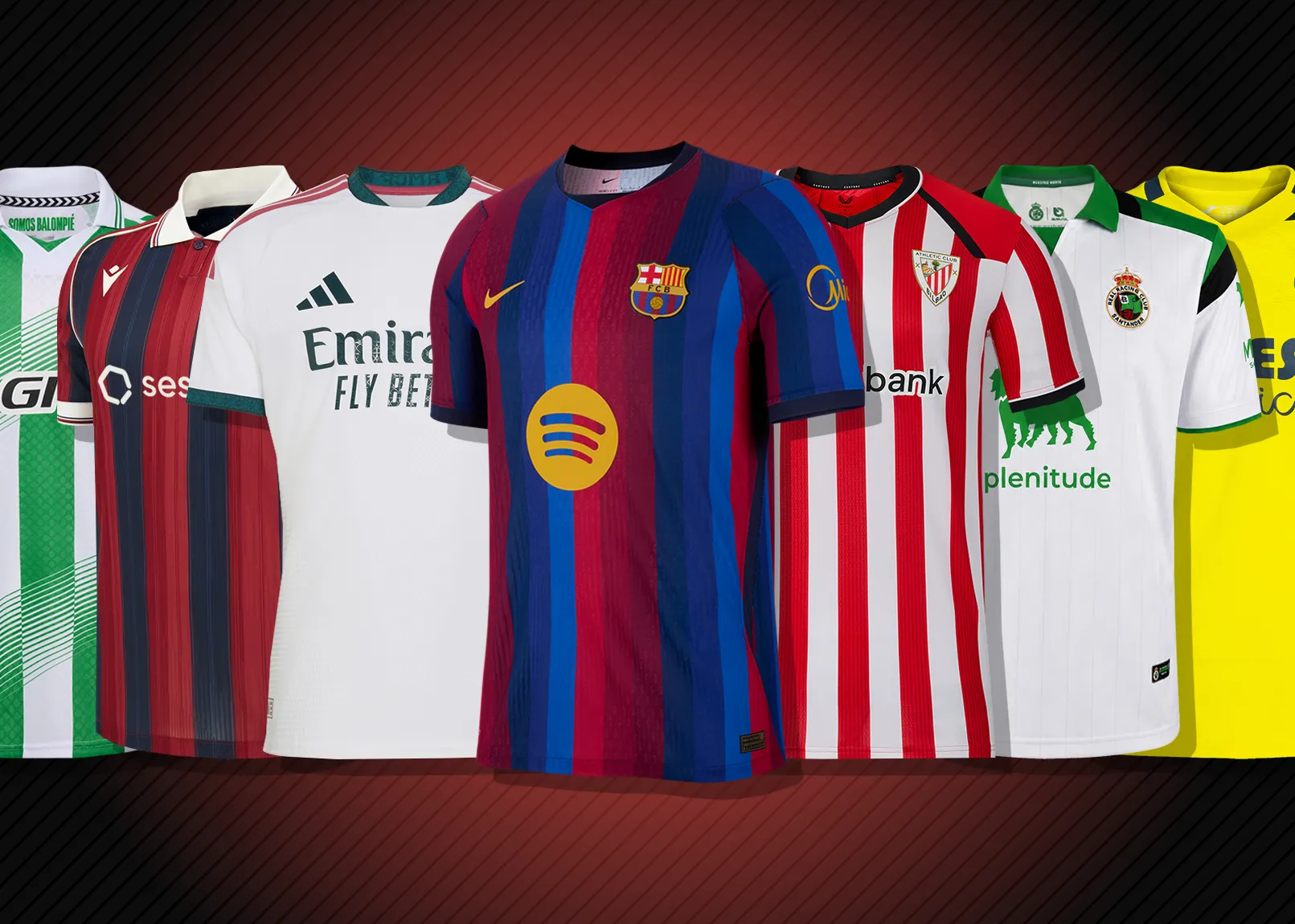 Camisetas de fútbol de LaLiga preparadas para envío